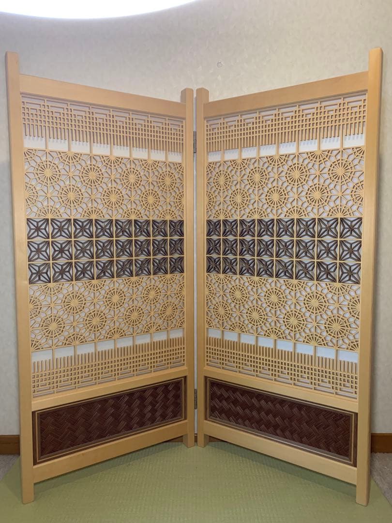 組子　組子細工　衝立　ついたて　パーテーション