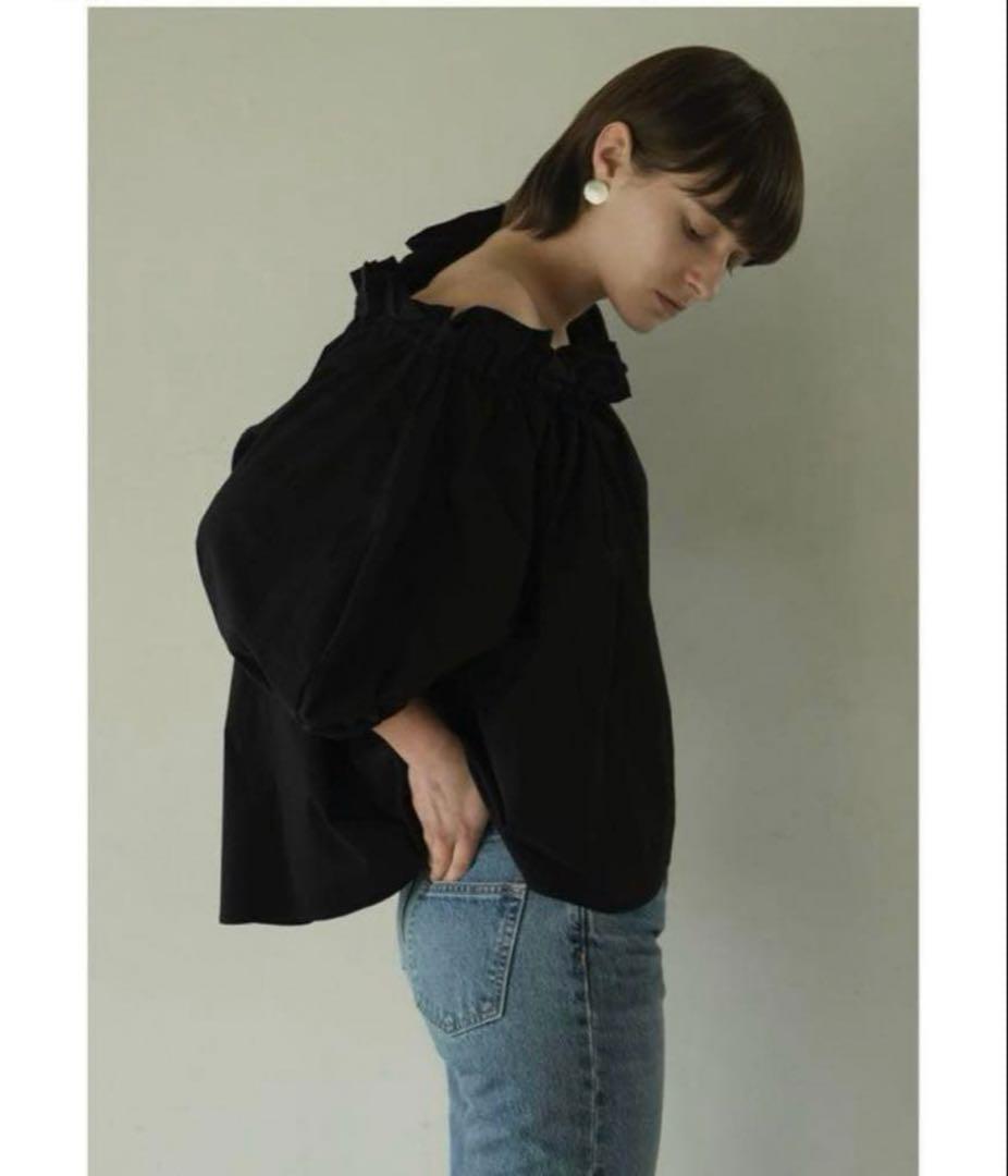 CLANE 2WAY PUFF NECK TOPS オフショル