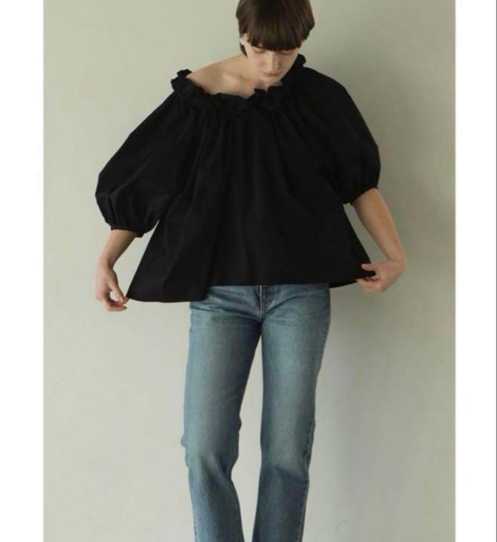 CLANE 2WAY PUFF NECK TOPS オフショル
