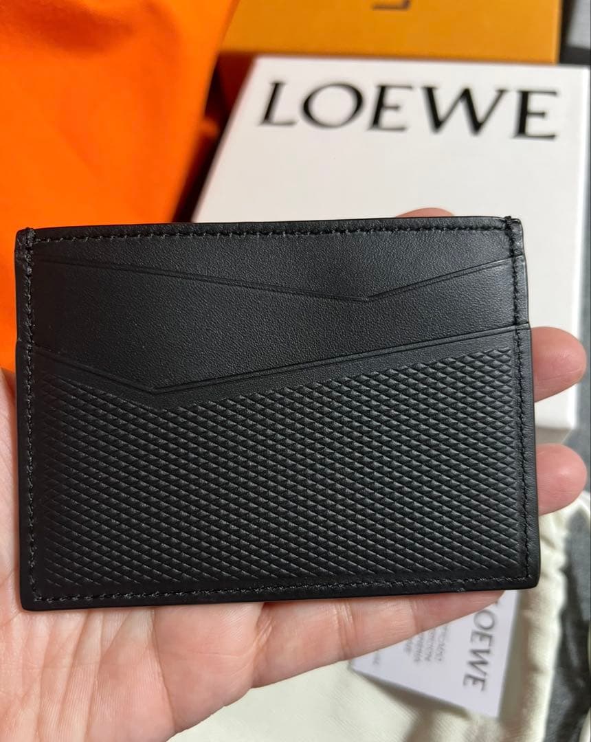 LOEWE ブラックレザ- カードケース