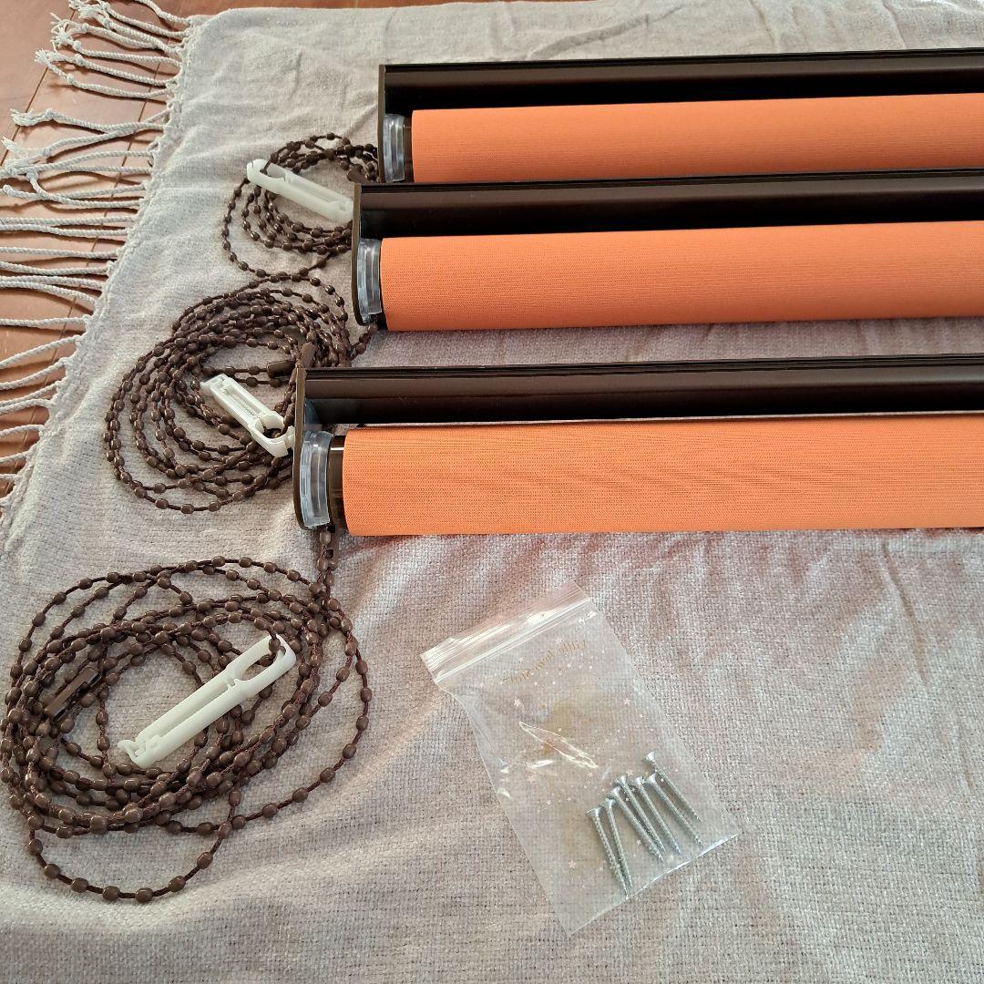 sangetsu 　サンゲツロールスクリーン オレンジ 3本セット