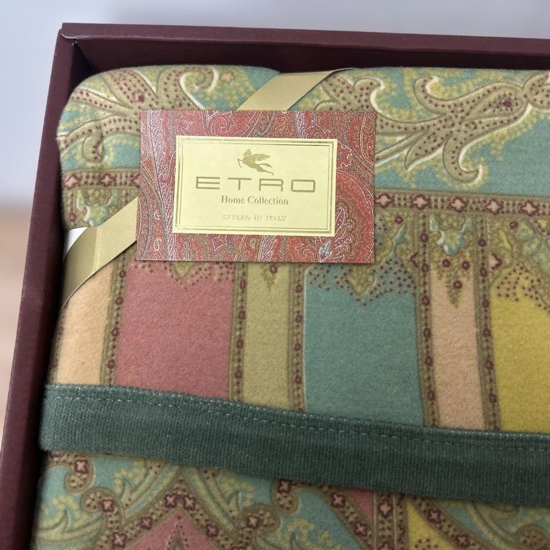 (新品未使用品)ETRO（エトロ）綿毛布 140×200m