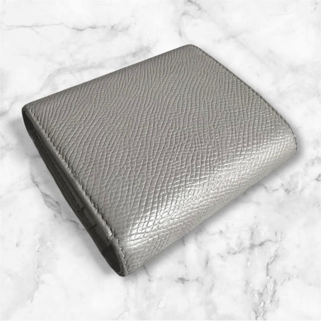 CELINEセリーヌ グレー レザー トリフォールドウォレット 三つ折り財布