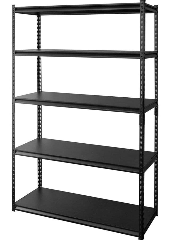 H　アイリスプラザ　スチールラック　幅120cm　5段　ブラック　YK