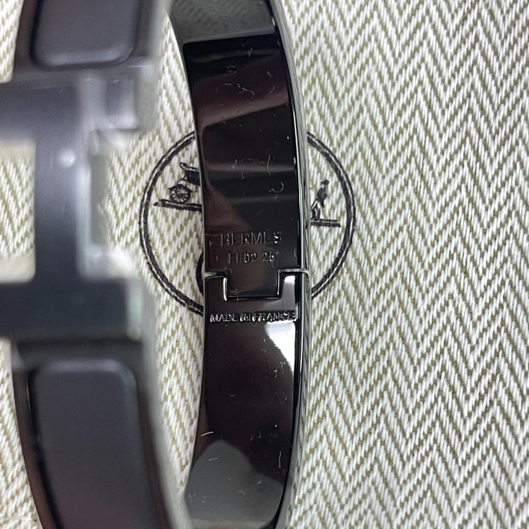 エルメス エナメルブレスレット クリックHH ソー・ブラック T4 新品未使用品