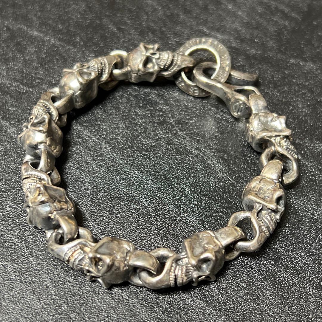 ★ハーレー　スカル　シルバーブレスレット