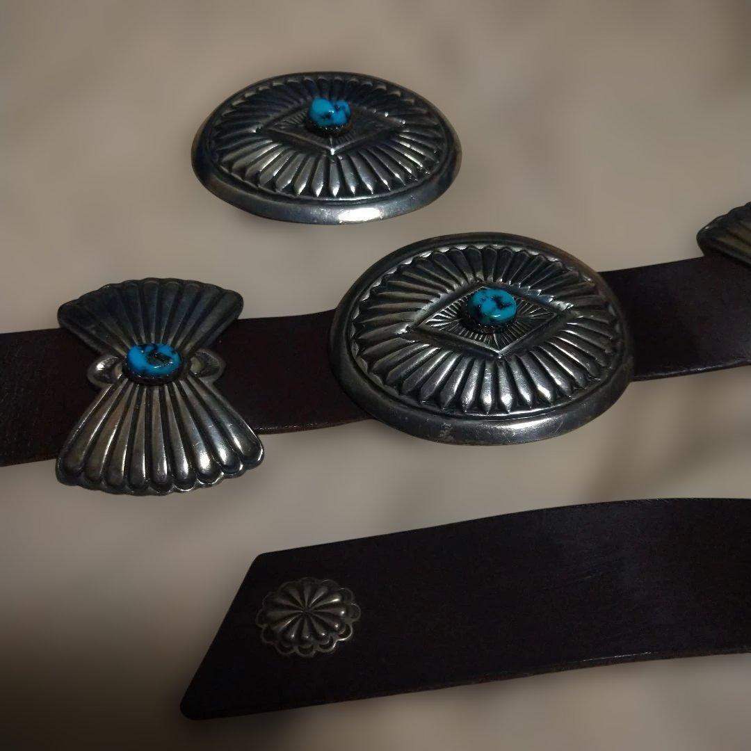 平屋ナバホ族　コンチョベルト 12連　希少