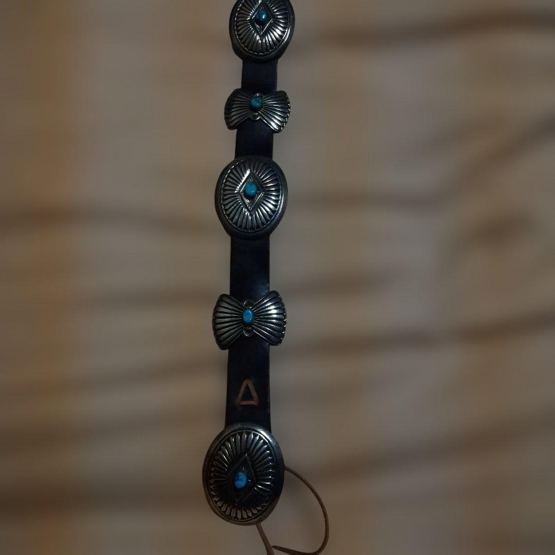 平屋ナバホ族　コンチョベルト 12連　希少