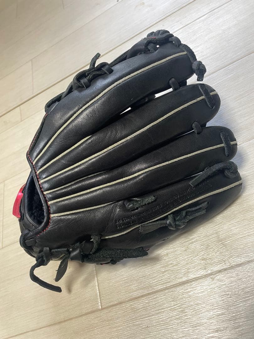 Mizuno ミズノ　左利き　左用　硬式野球グローブ 黒/赤