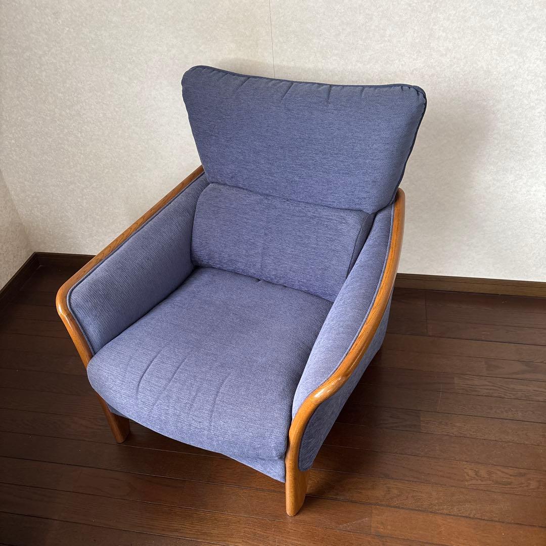 【良品】浜本工芸 シングルソファ 1P ソファ チェア