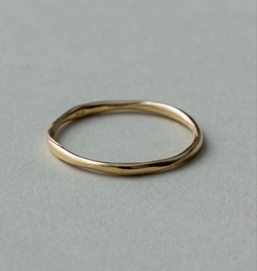 ete K18YG レイヤード リング 11号