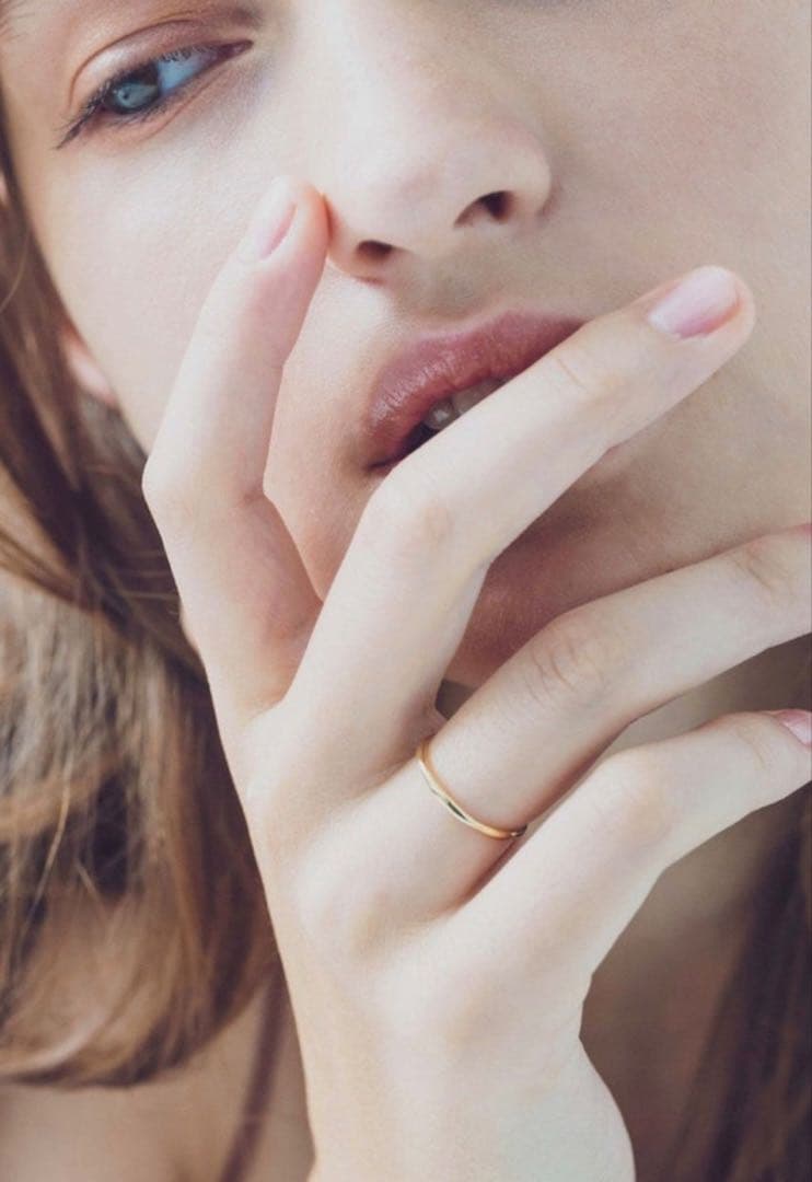 ete K18YG レイヤード リング 11号