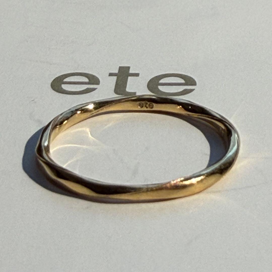 ete K18YG レイヤード リング 11号