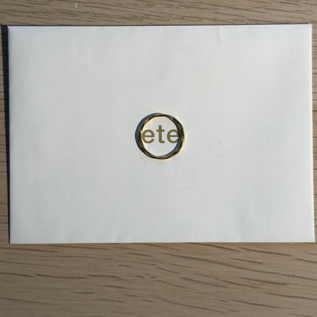 ete K18YG レイヤード リング 11号
