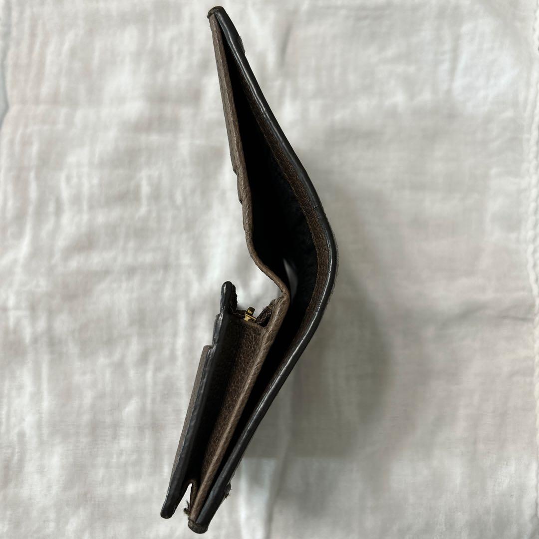 Gucci 二つ折り財布 ベージュキャンバス