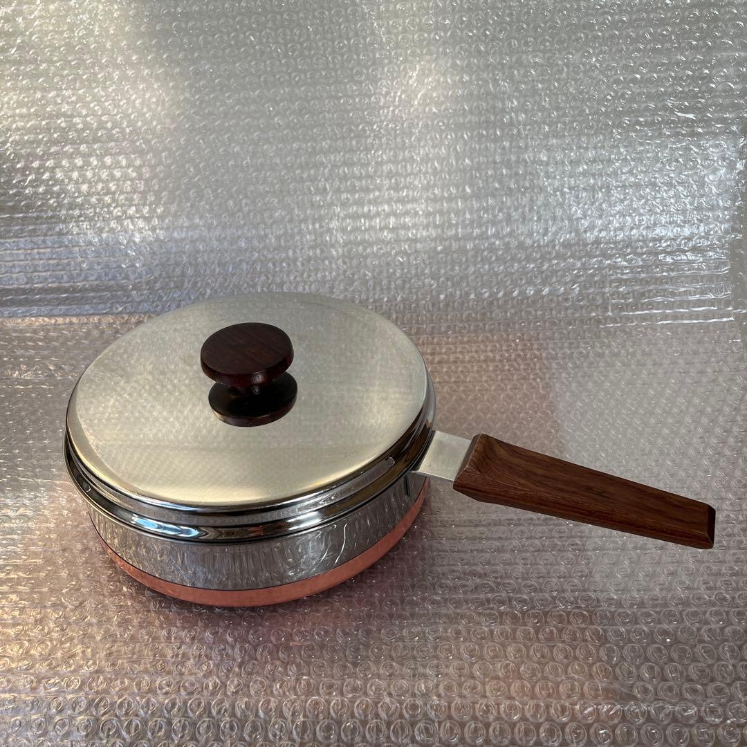 中古　蓋付きステンレスパン　NilsJohan/ニルスヨハン　片手鍋　※IH不可