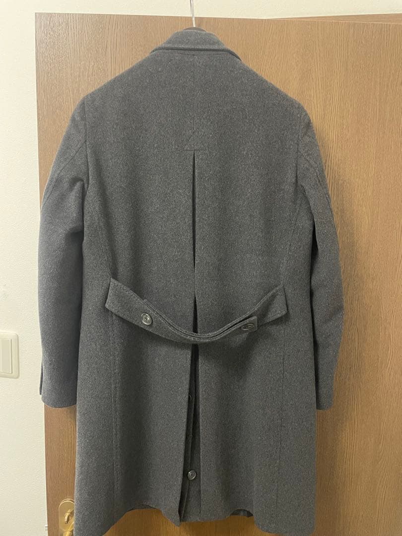 イタリアンウール カシミア混 ダブルコート