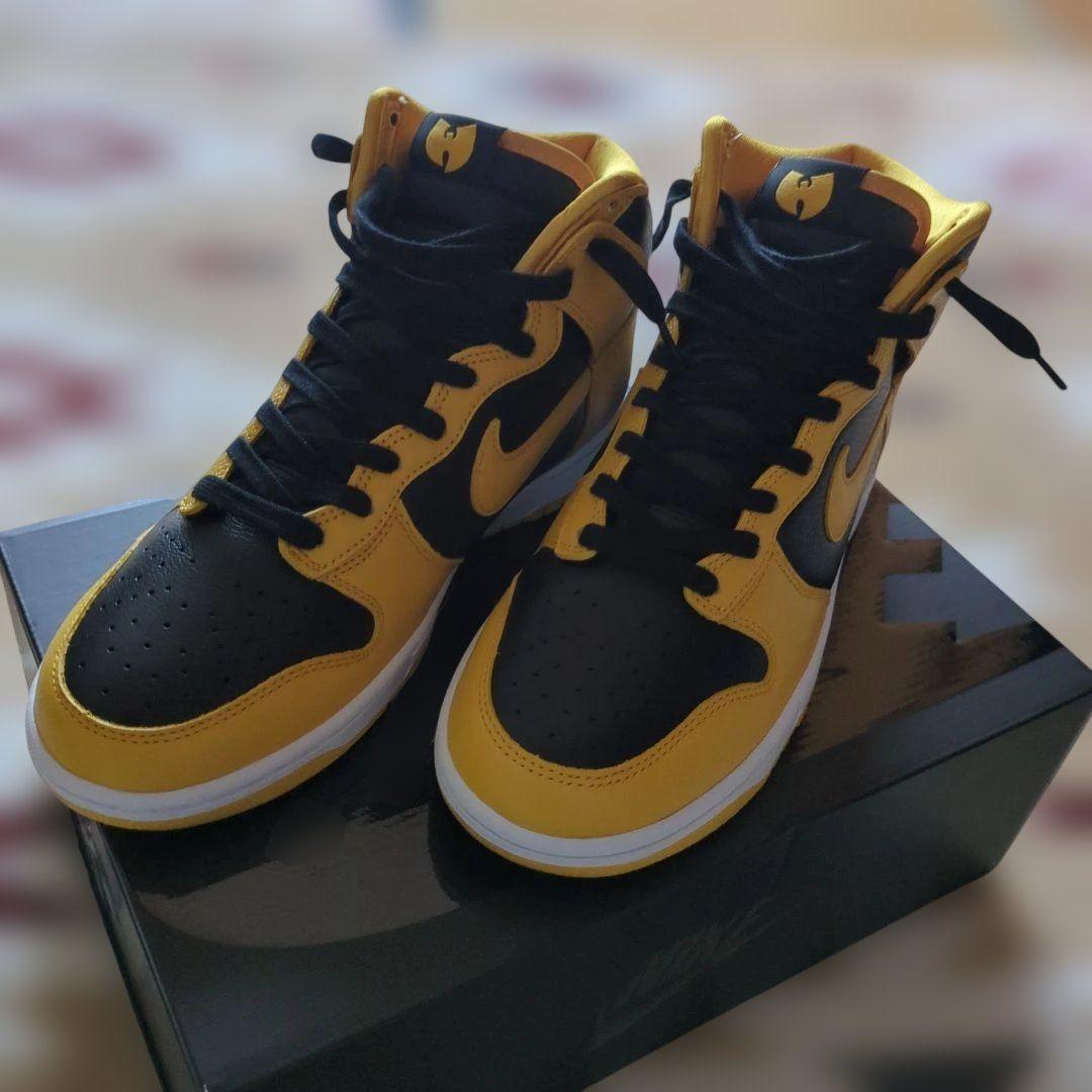 Nike Dunk High ウータン・クラン イエロー/ブラック 27cm