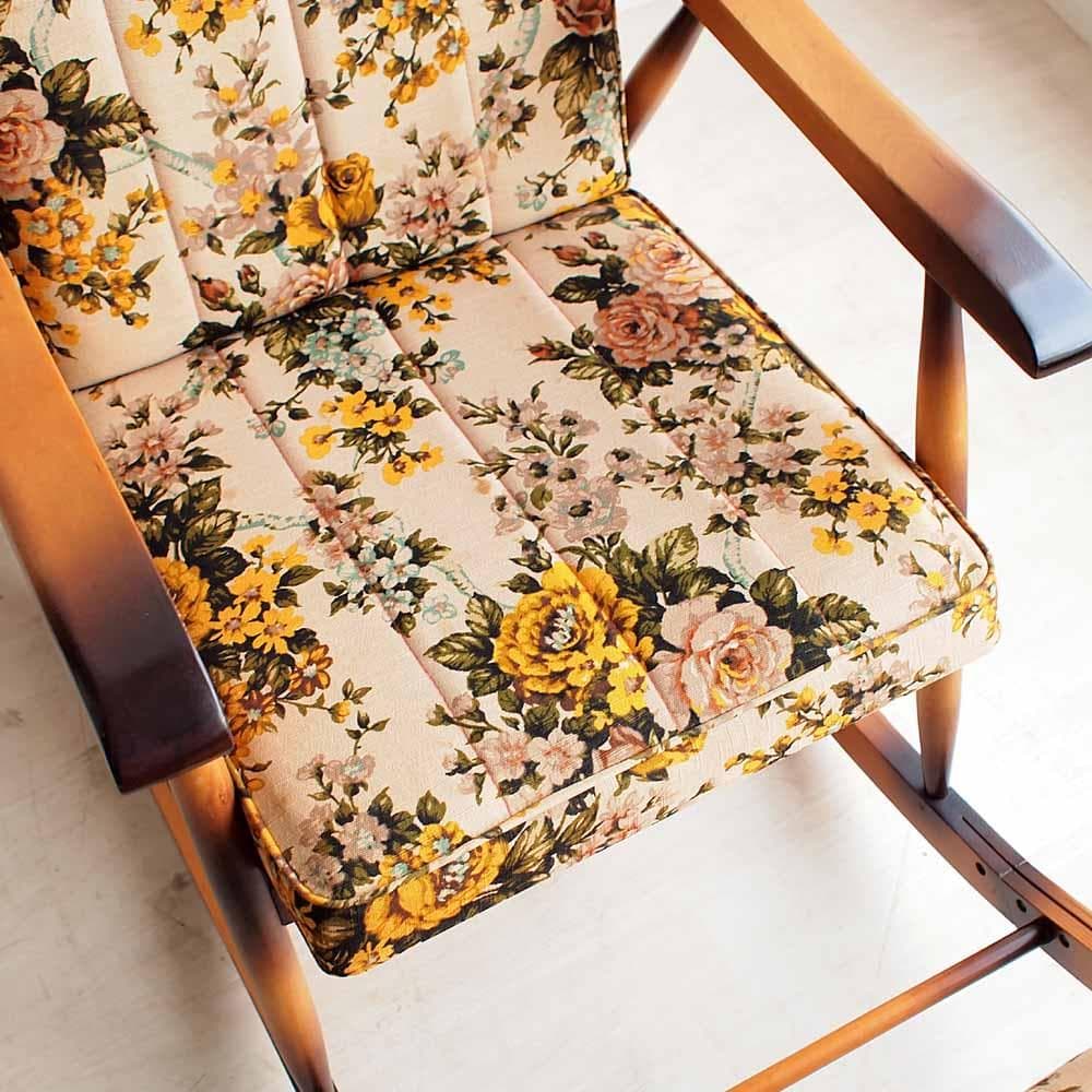 MIKAWA ロッキングチェア オットマン レトロ ビンテージ ZR24161