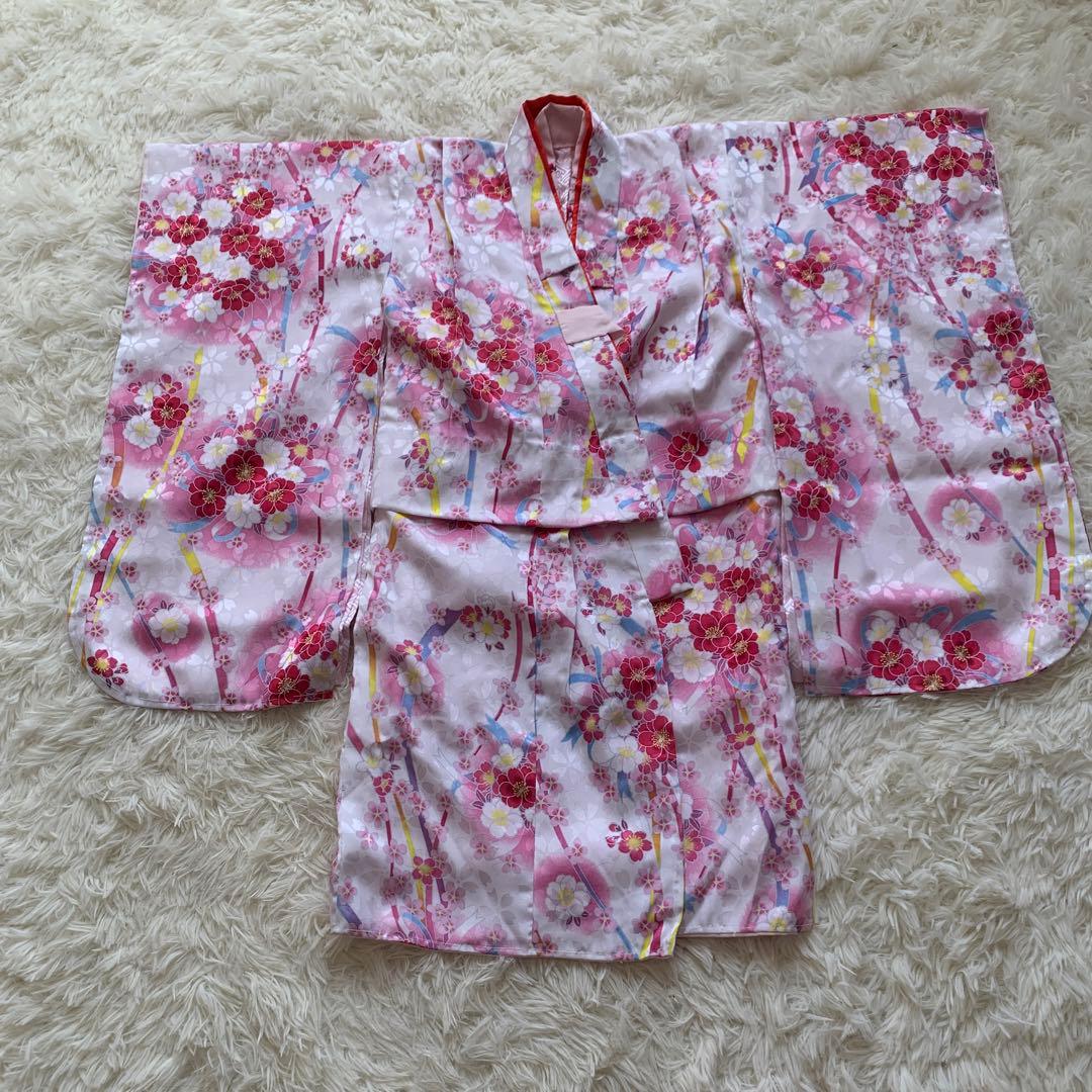 美品　七五三　三歳　被布セット✰ リョウコキクチ　ピンク　リアルファー襟