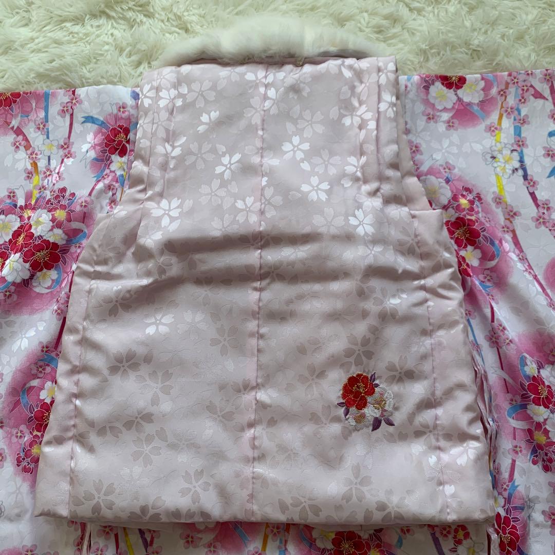 美品　七五三　三歳　被布セット✰ リョウコキクチ　ピンク　リアルファー襟