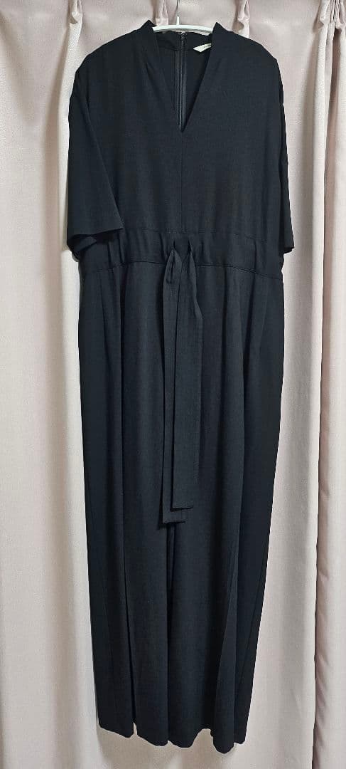 【美品】CLANE クラネ スタンドカラールーズオールインワン ブラック1