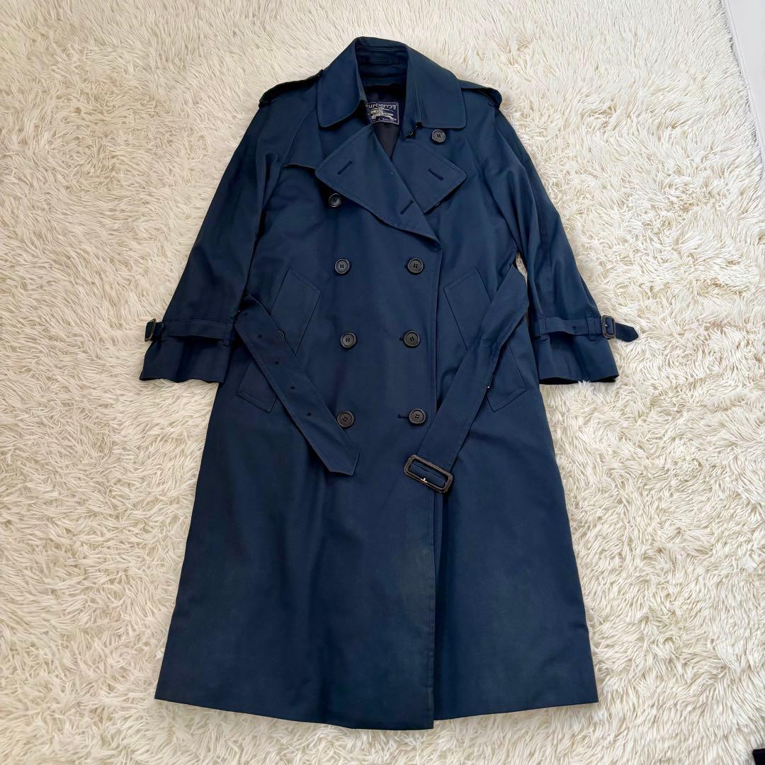 BURBERRYSバーバリー ノバチェック ライナー付 トレンチコート ネイビー