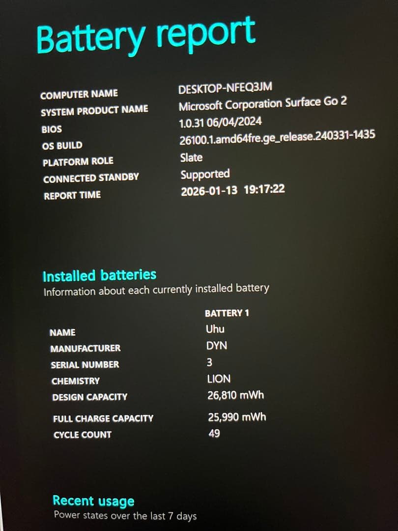 Surface Go2 8GB/128GB ペン、キーボード付き