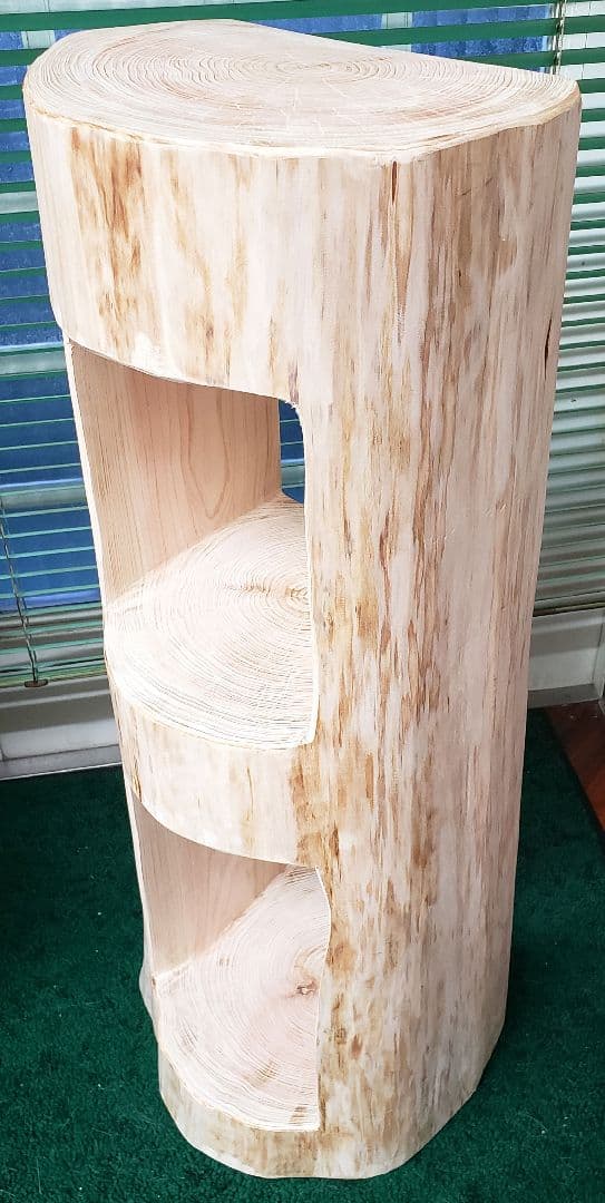 檜根元丸太オブジェ台　 78cm 12月16日まで金額