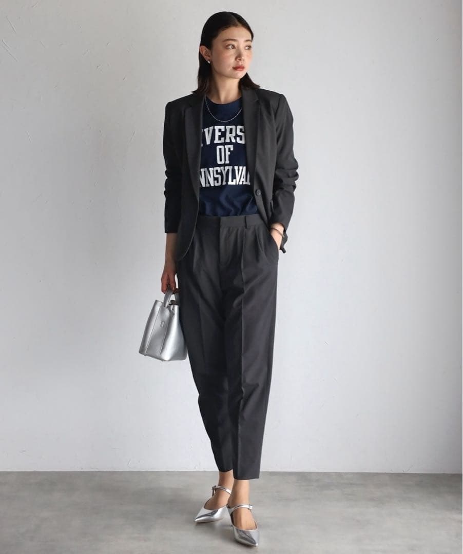 RIRIYANO洗える3点セットスーツ ジャケット+フレアスカート+パンツ15号