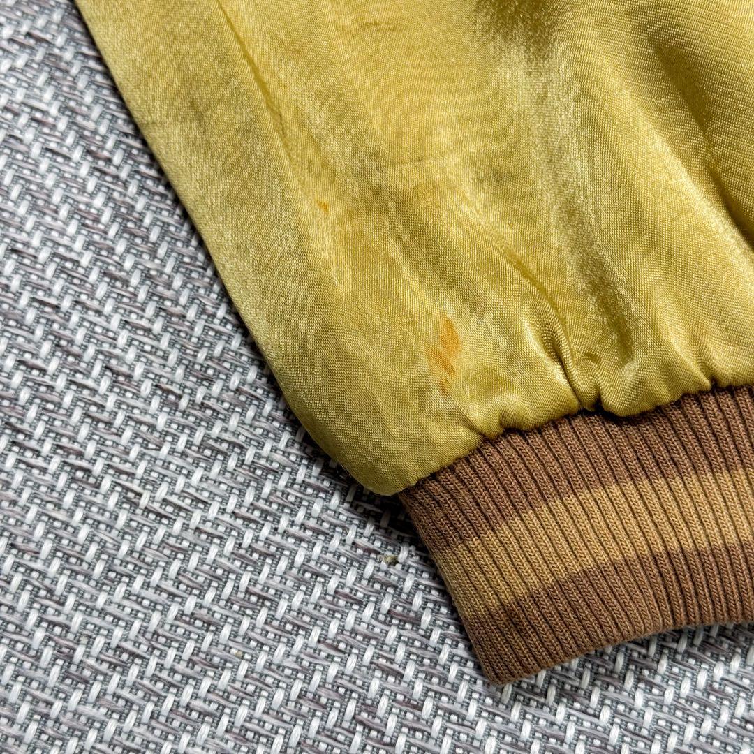 美品 花旅楽団 リバーシブル スカジャン 雀 笹 鳥 日の丸 刺繍 XL 希少