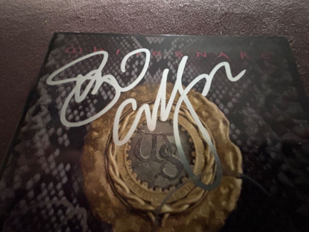 デイヴィッド・カヴァデールとスティーヴ・ヴァイ　サインcd whitesnake