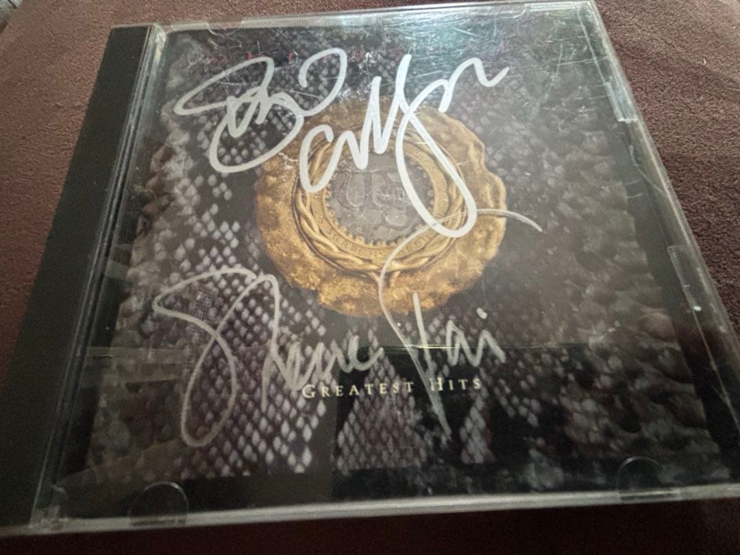 デイヴィッド・カヴァデールとスティーヴ・ヴァイ　サインcd whitesnake