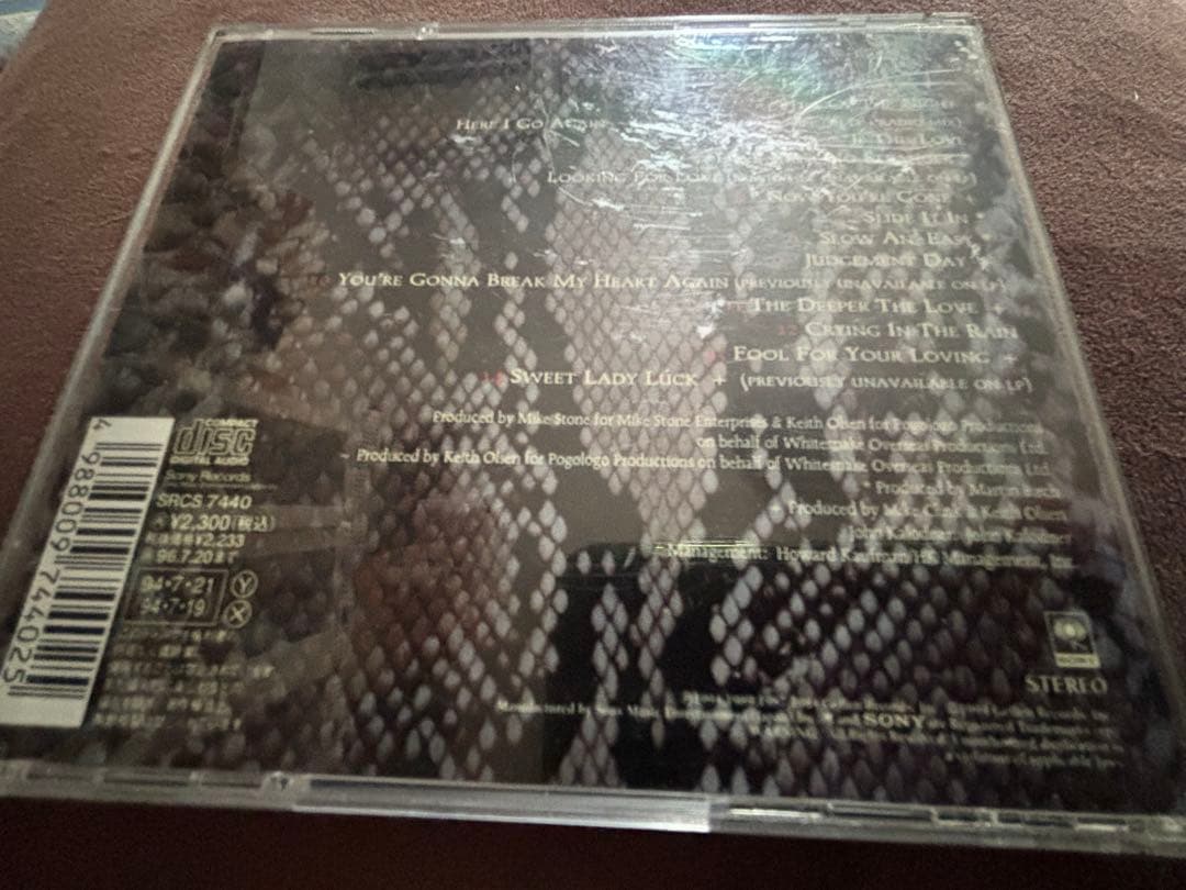 デイヴィッド・カヴァデールとスティーヴ・ヴァイ　サインcd whitesnake