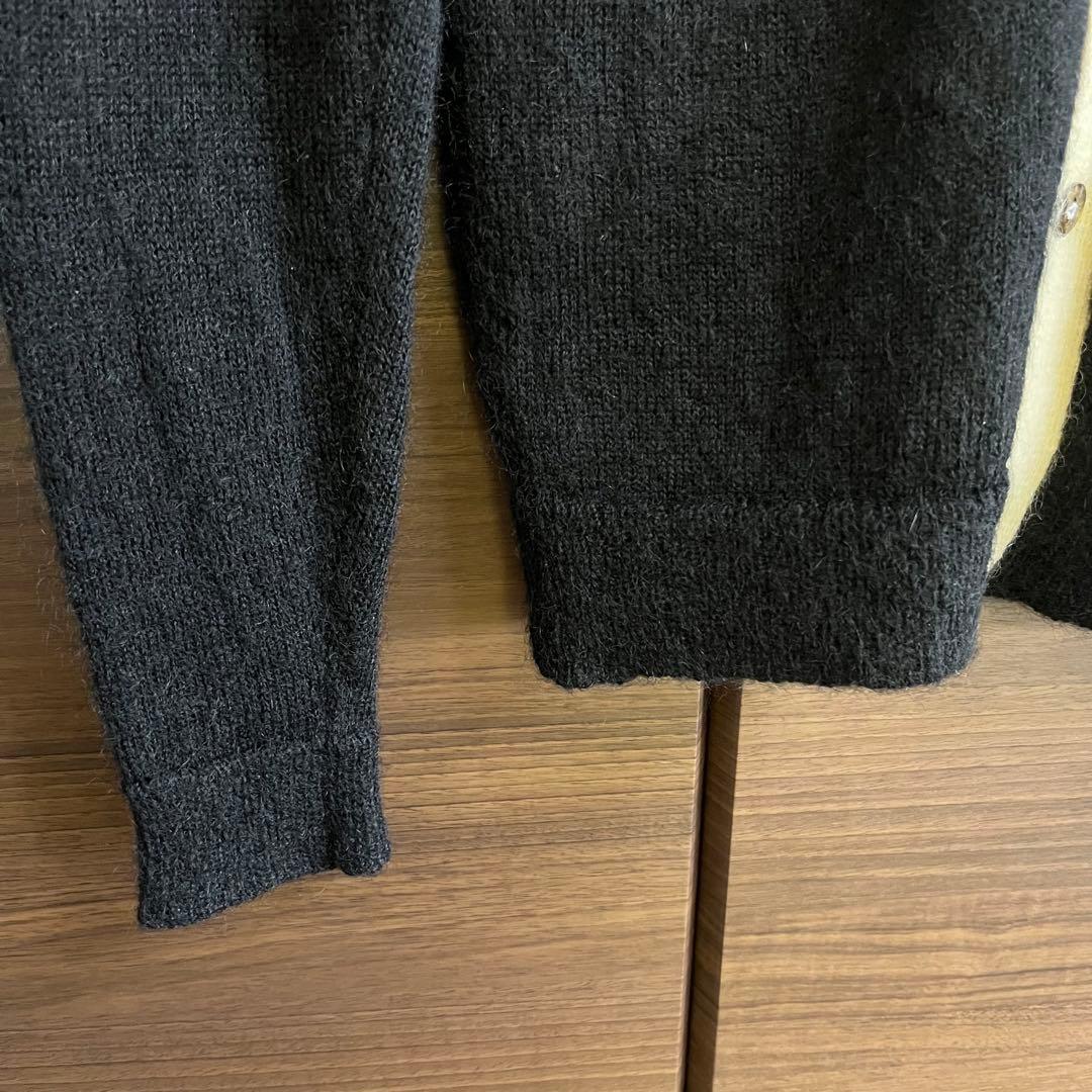 まとめ　00s フレッドペリー モヘア混 カーディガン 月桂樹 S ブラック