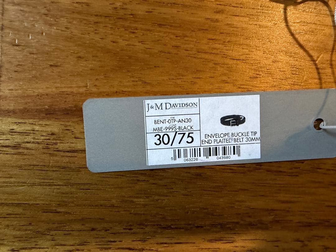 【未使用品/袋付き】J &M DAVIDSONレザー メッシュベルト 30/75