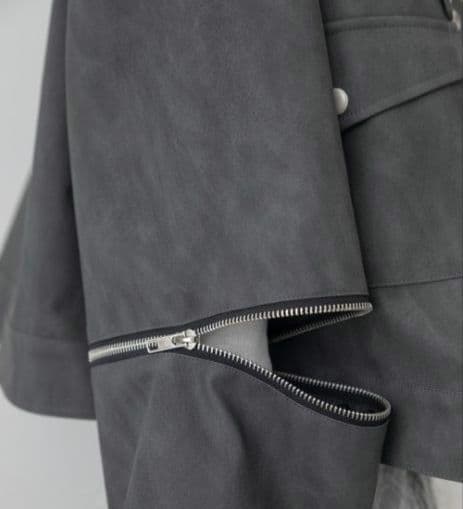 【新品】VACANCY　アシンメトリーヴィガンレザー2wayライダースジャケット