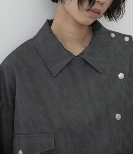 【新品】VACANCY　アシンメトリーヴィガンレザー2wayライダースジャケット