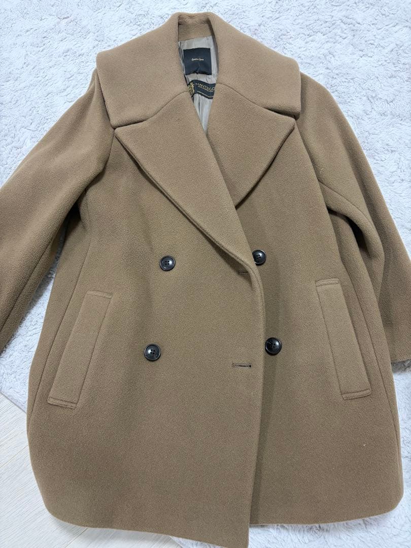 ブラウン ダブルブレスト コート