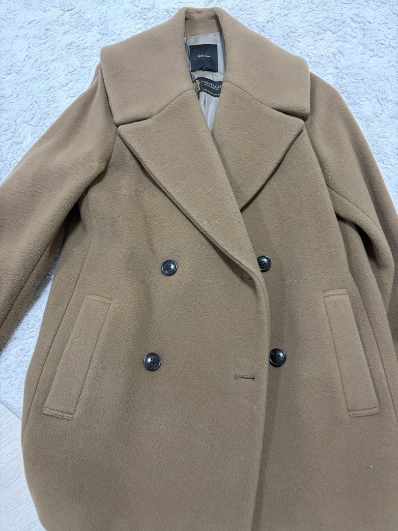 ブラウン ダブルブレスト コート