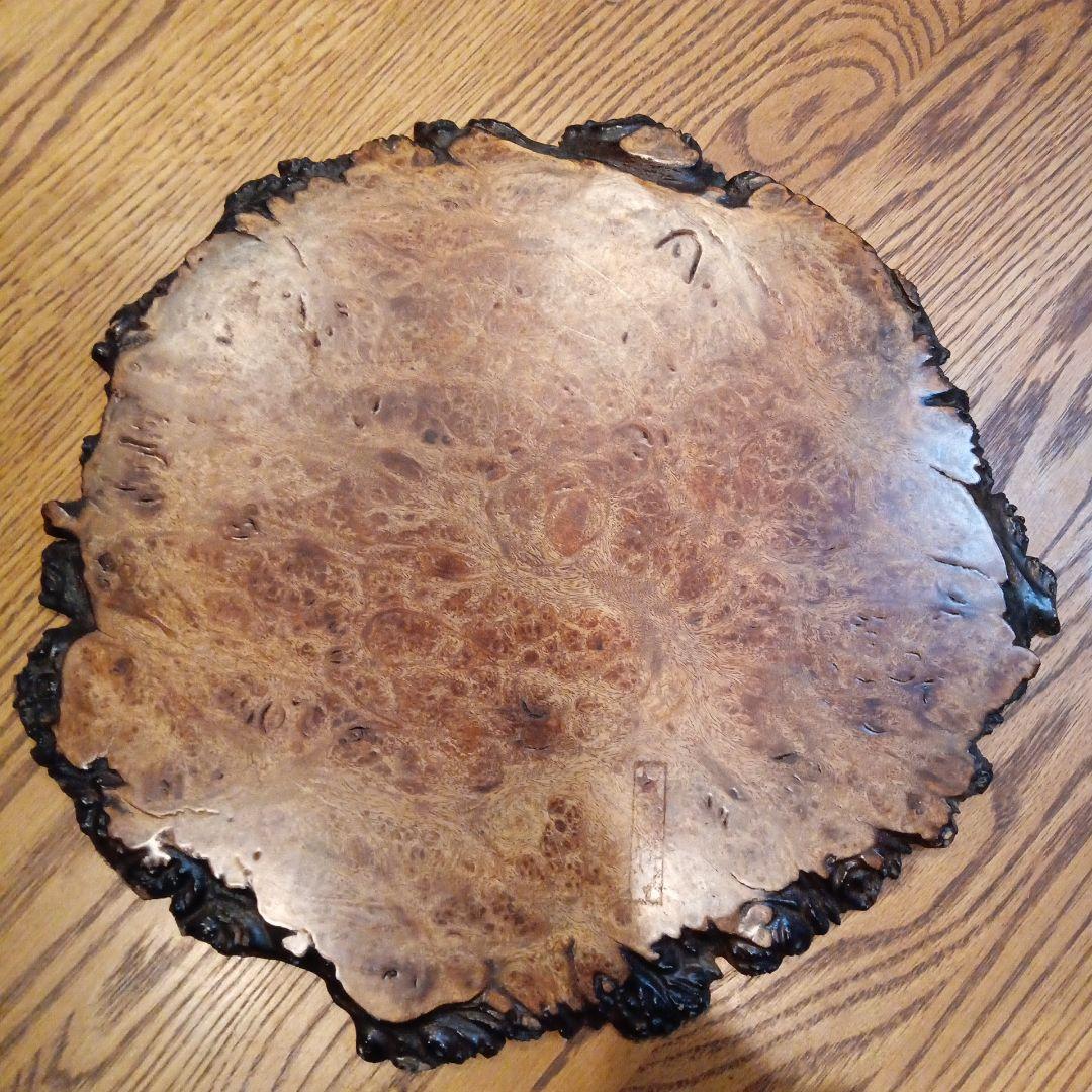 木製　瘤杢　プレート　飾り台