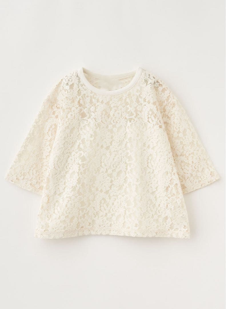 【EC限定色/佐藤佳菜子さんコラボ】クロップドレースブラウス キナリ