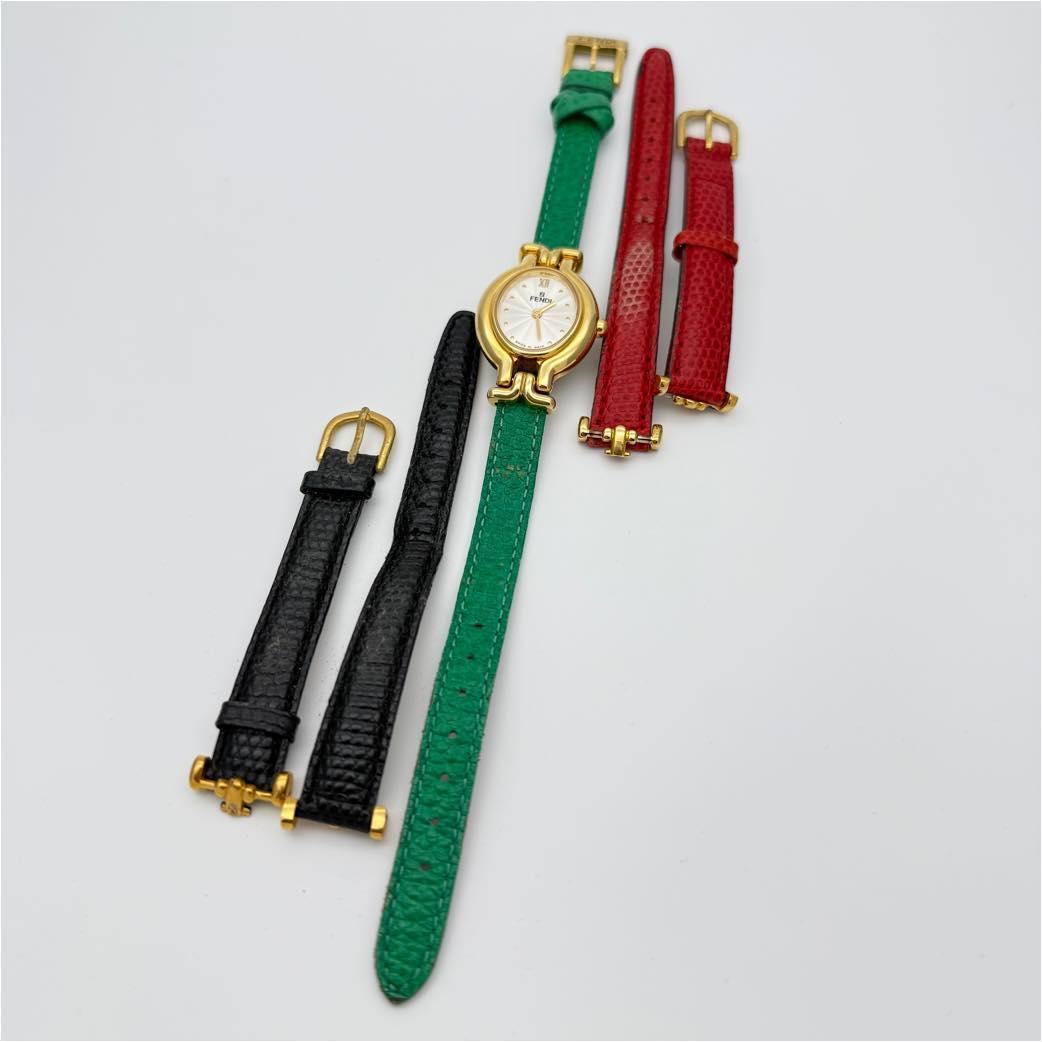 FENDI フェンディ 稼働 クォーツ 時計 640L / 替えベルト