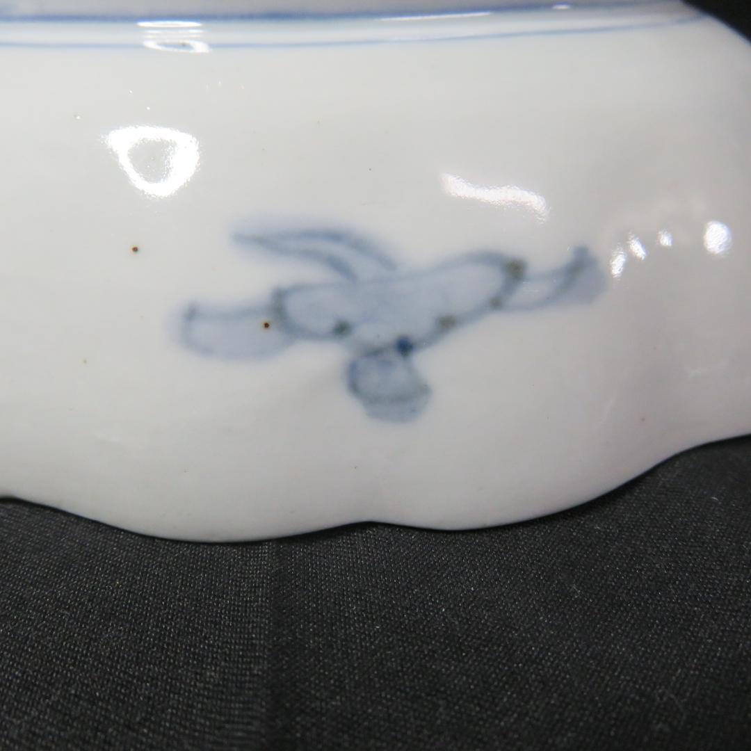 なます皿 3枚 梅図 江戸時代 蛇の目高台 古伊万里 高台欠け