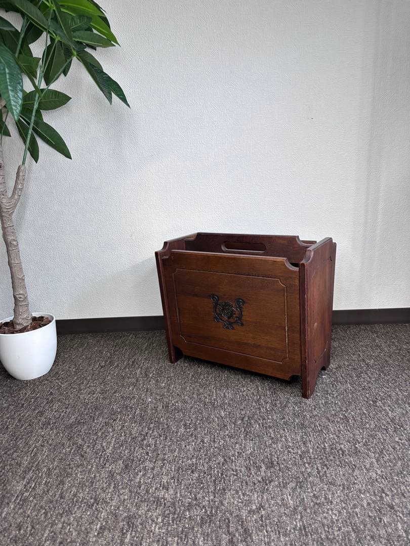 オールドカリモク マガジンラック karimoku アンティーク 希少品