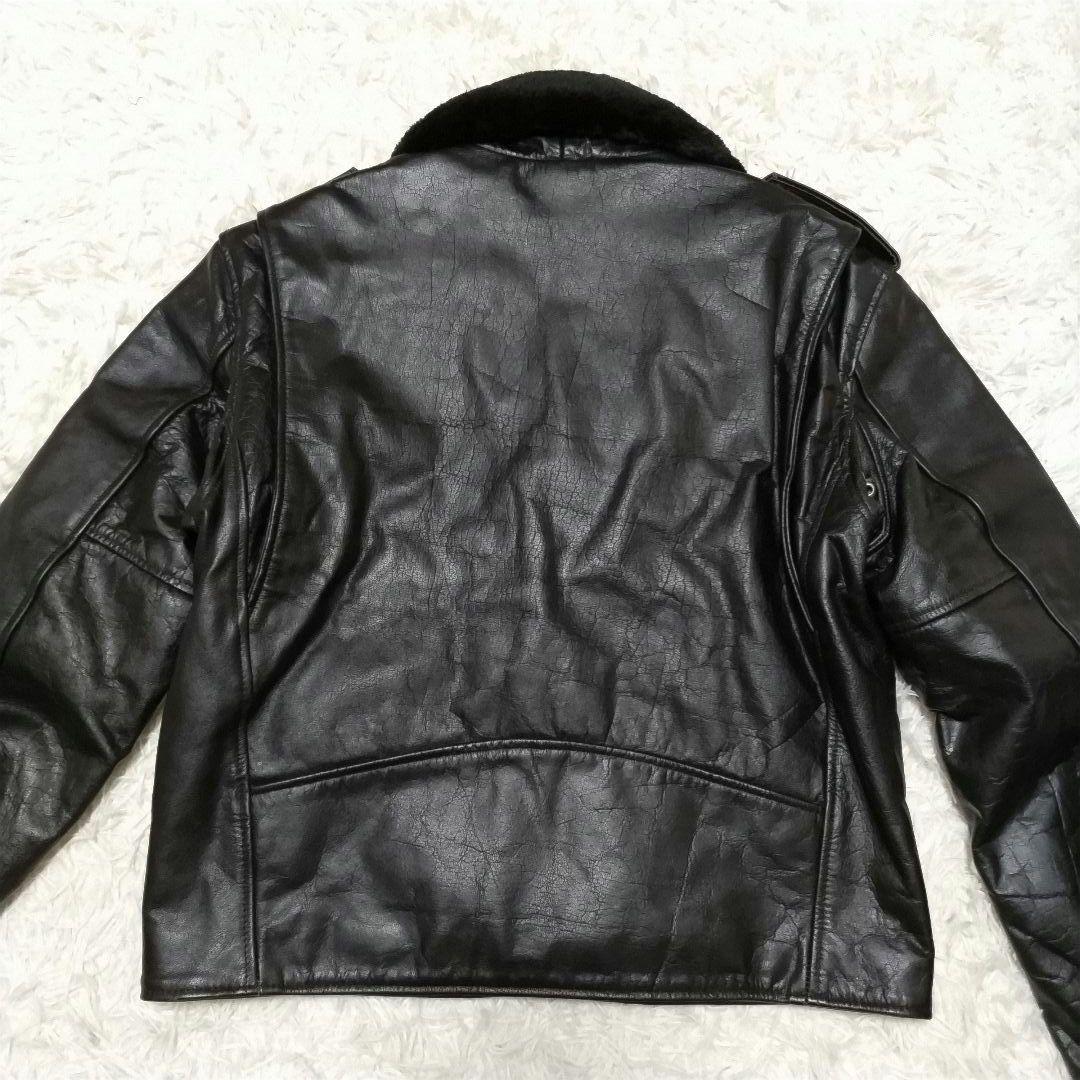 ホーンワークス　ダブル　ライダース　レザー　裏地キルティング　大きいサイズ