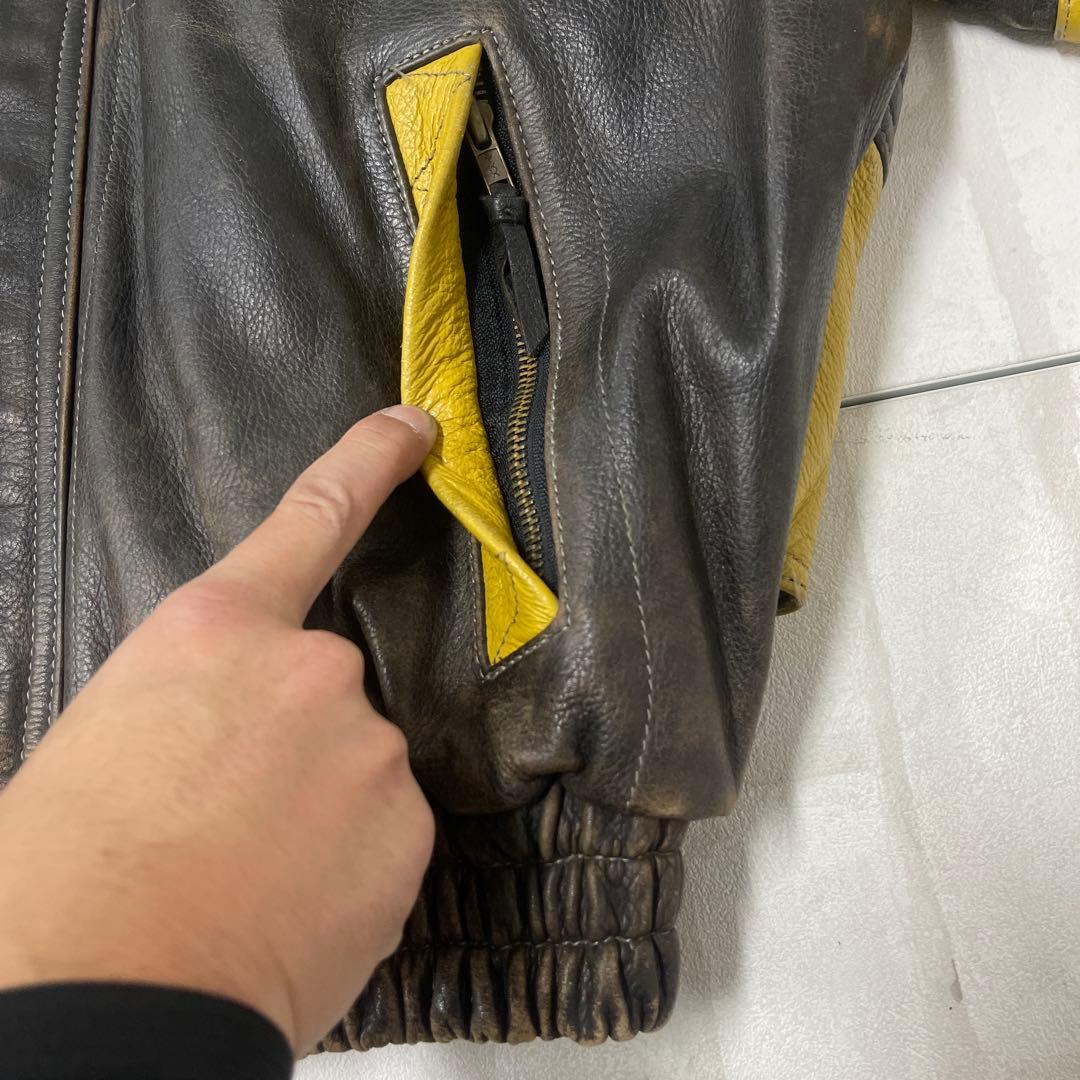 イエロー コーン YeLLOW CORn 牛革 レザー ライダース ジャケット