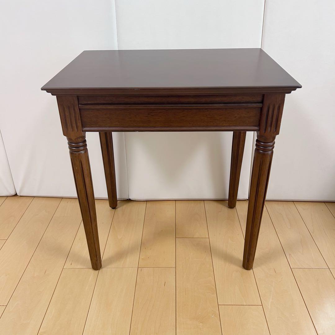 アンティーク　サイドボード　テーブル　ナイトテーブル　突板　天然木　ダイヤモンド