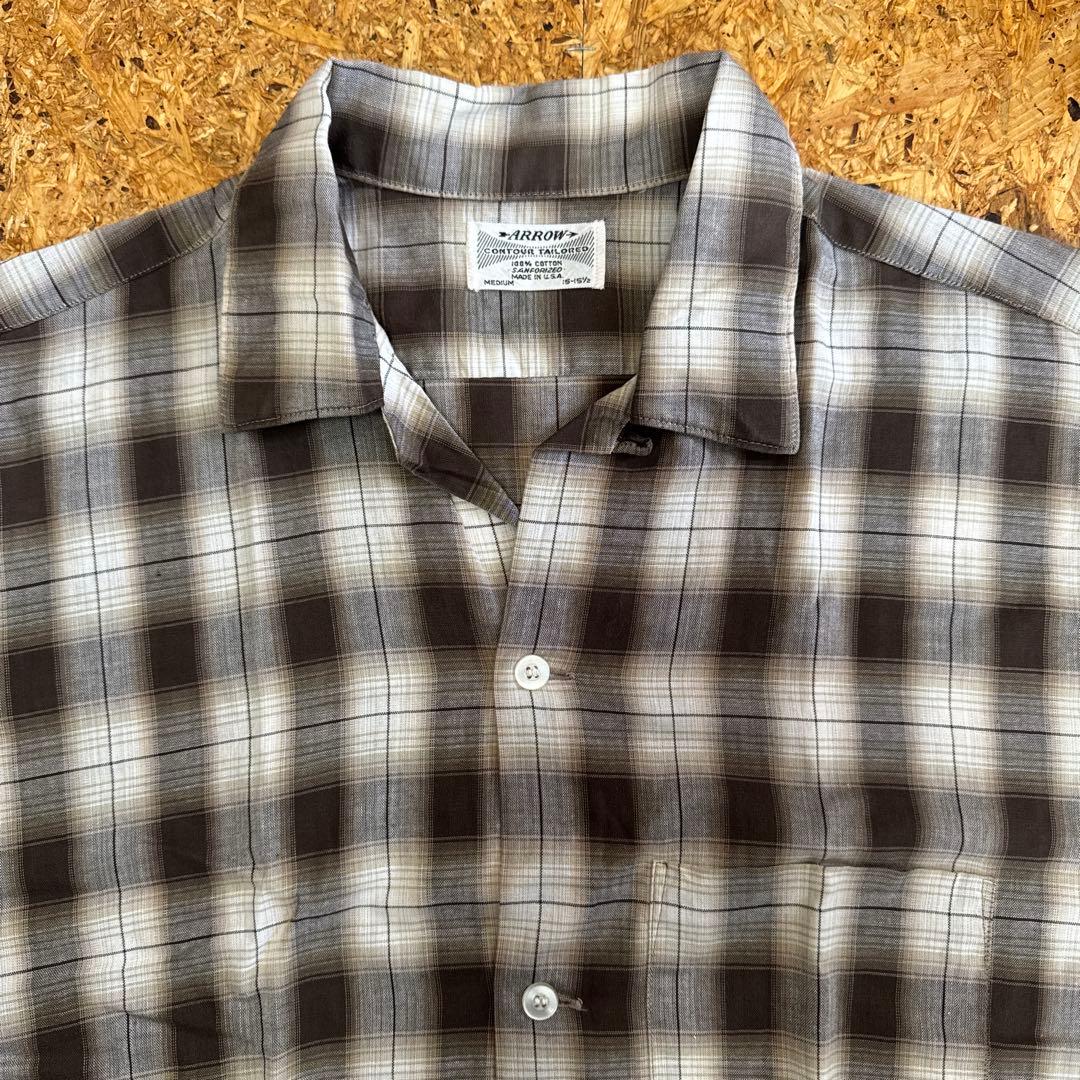 トップス 50-60s ARROW ombre check s/s shirts