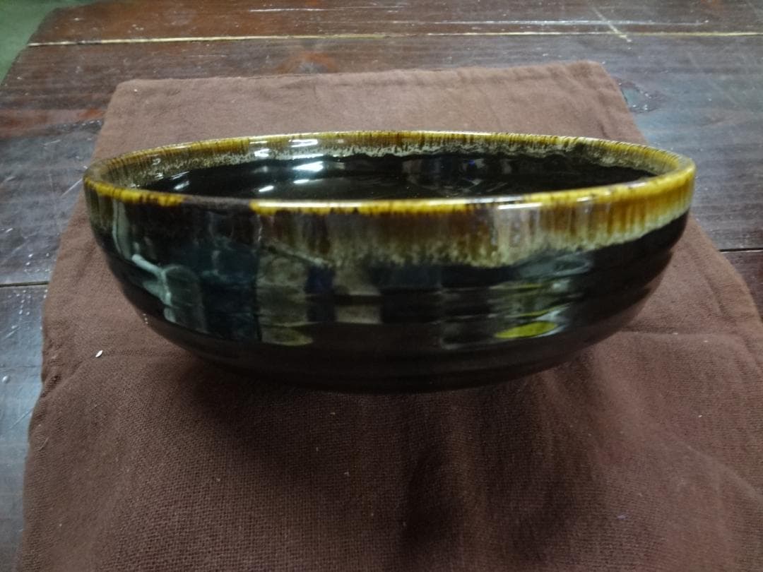 黒色陶器ボウル丼10客セット　　直径約20cm　ご飯もの丼・らーめん・そばうどん